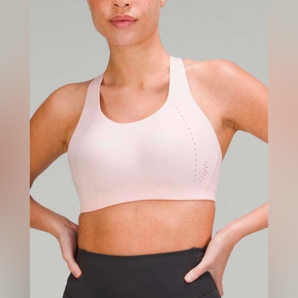 Lululemon AirSupport Bra *High Support Strawberry Milkshake Rose Mauve 34C Gym
